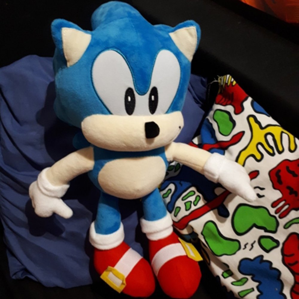 Retro Sonic The Hedgehog Stuffed Animal